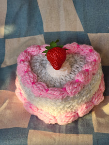 Sparkly Strawberry Fake Cake Jewelry Box