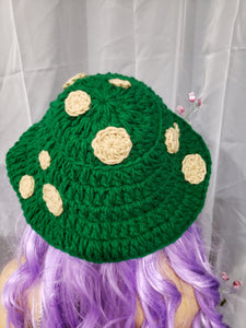 Green Toadstool Bucket Hat (Ready to ship)