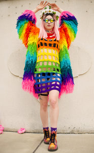 Rainbow Cut Away Dress – A Creative Wonderland