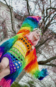 Rainbow Cut Away Dress – A Creative Wonderland